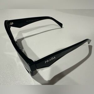 Prada PR A06S Unisex Black with White Logo Sunglasses / Shades BRAND NEW